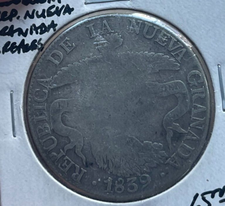 Read more about the article 1839 Colombia Nueva Granada 8 Reales – Bogota  bg