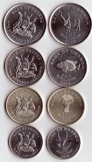 Read more about the article UGANDA: 5 PIECE UNCIRCULATED HIGH-VALUE COIN SET  50 TO 1000 SHILLINGS (BIMETAL)