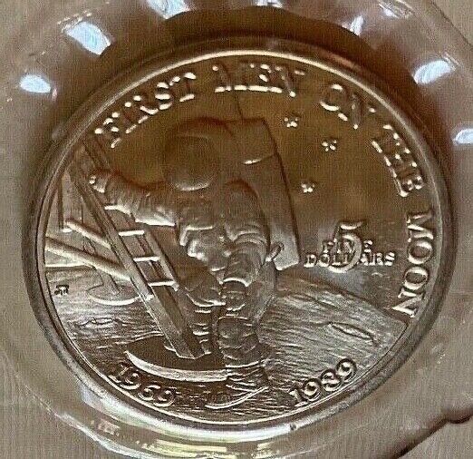 Read more about the article FIRST MEN ON THE MOON 5 DOLLAR $5 COIN REPUBLIC OF THE MARSHALL ISLANDS 1989