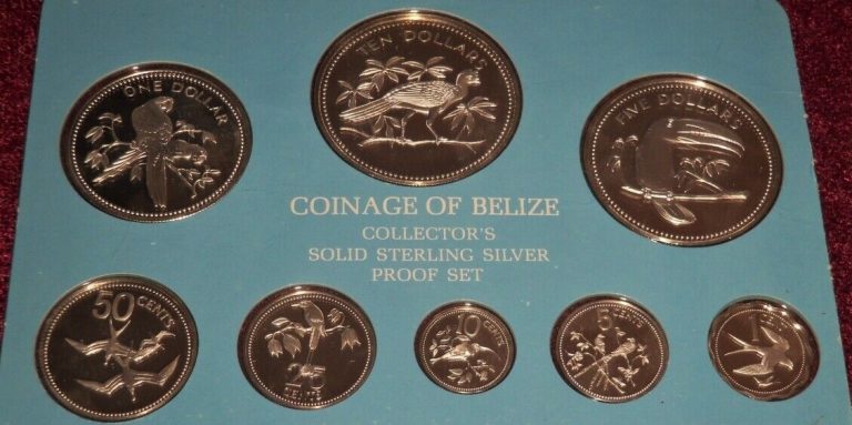 Read more about the article 1975 BELIZE 8-COIN .925 SILVER PROOF SET  OVER 3 TOz. ASW CERTIFICATE  FREE S/H!