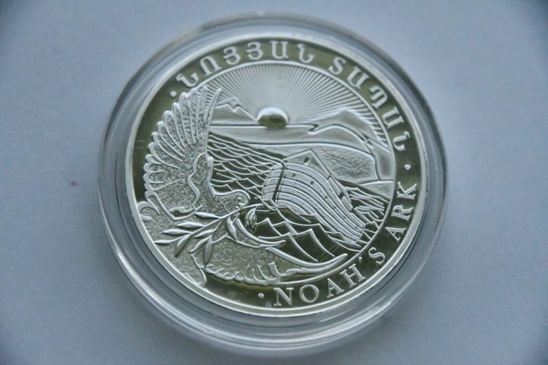 Read more about the article ✅ 2014 Armenia 500 Dram Armenian Noah’s Ark and Dove 1 oz Coin Silver in Capsule