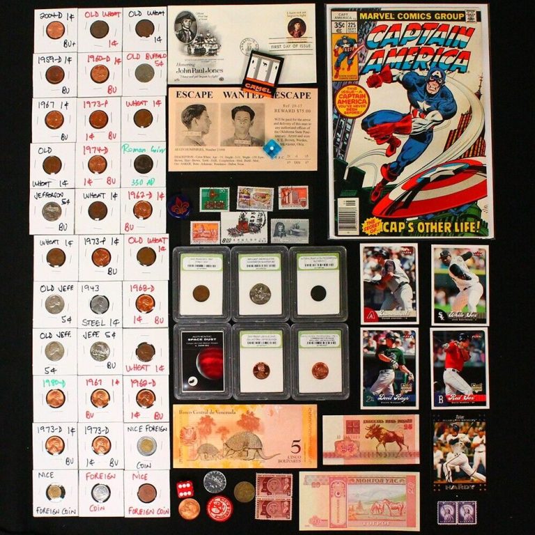 Read more about the article Large Estate Lot Coin Collection Captain America Comic Book + More 1