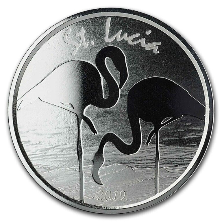 Read more about the article 2019 St. Lucia 1 oz Silver Pink Flamingo BU – SKU#199099