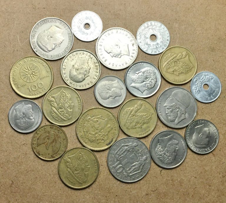 Read more about the article 20 Greece 1900s Coins 10 100 Drachmai Lepta