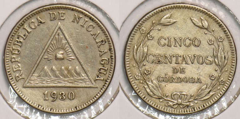 Read more about the article Nicaragua 1930 5 Centavos 199033 combine shipping