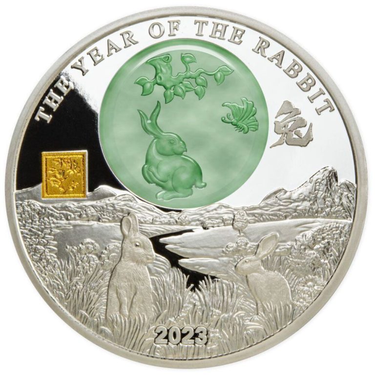 Read more about the article 2023 Burundi Year of the Rabbit 2oz Silver Proof Coin w/ Jadestone
