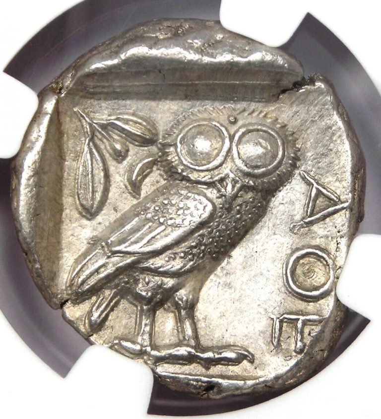 Read more about the article Athens Greece Athena Owl Tetradrachm Ancient Coin 440-404 BC – Certified NGC AU