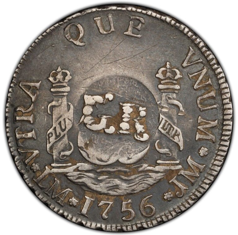 Read more about the article (1758) Jamaica PCGS VF-35 1S 8D C/S On Peru 2 Reales – KM-4.5 – Rare!