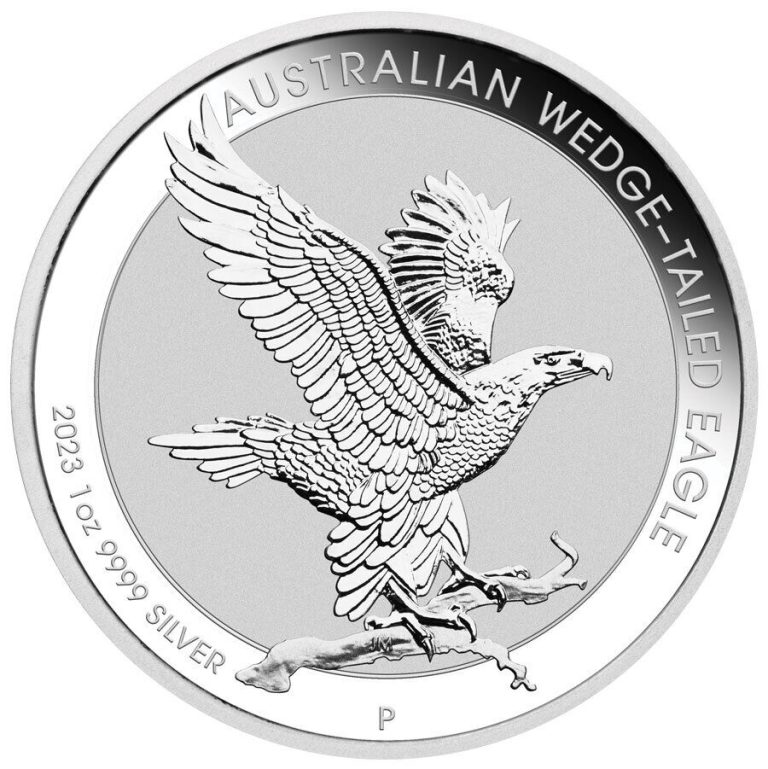 Read more about the article Australia 2023-P $1 1-oz Silver Wedge Tailed Eagle BU