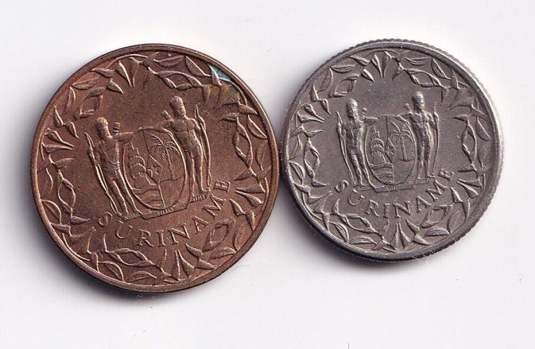 Read more about the article Lot of 2 Suriname coins  1 and 10 cents  1962- 1966