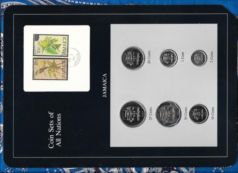 Read more about the article Coin Sets of All Nations Jamaica 1979 and 50 25 10 cents 1984 All FM (U) Low Mint