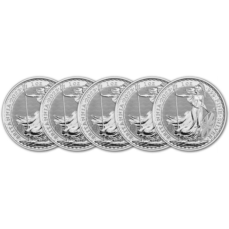 Read more about the article 2023 Great Britain Silver Britannia £2 – 1 oz – BU – Five 5 Coins