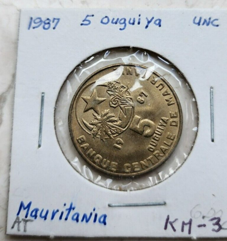 Read more about the article 1987 Mauritania 5 Ouguiya Coin  BG