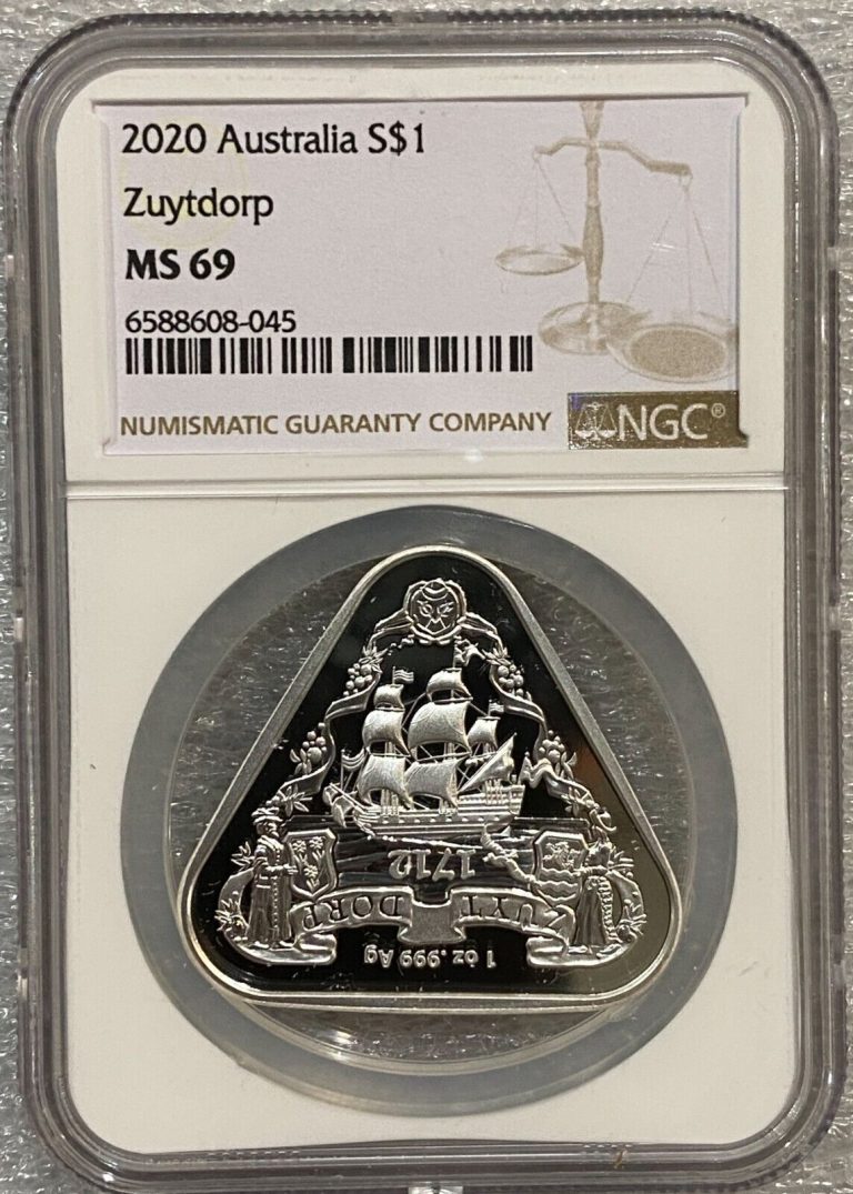 Read more about the article 2020 Australia Shipwreck ~ ZUYTDORP ~ Silver Coin $1 NGC MS 69