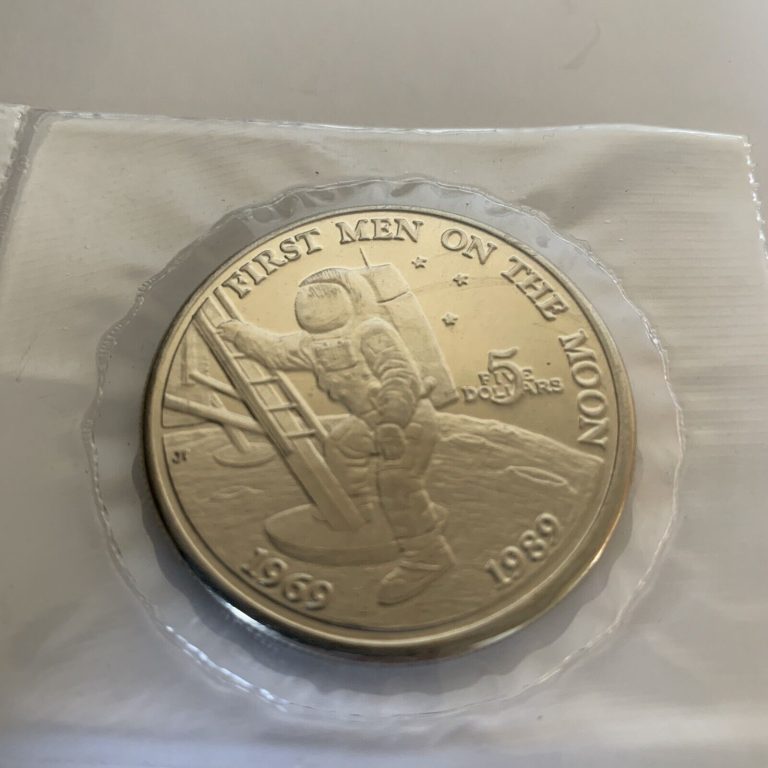 Read more about the article 1989 $5.00 Republic Of The Marshall Islands Coin First Men On The Moon 1969-1989