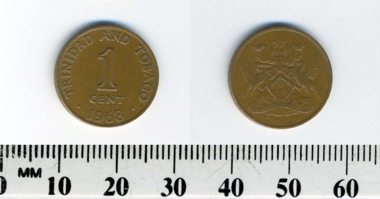 Read more about the article Trinidad and Tobago 1968 – 1 Cent Bronze Coin – National Arms