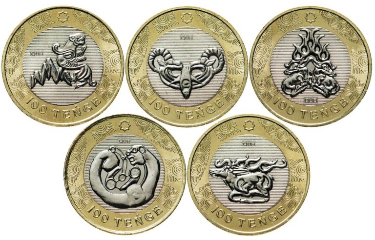 Read more about the article Kazakhstan: 100 tenge 2022. Saki Style. Set of 5 coins. UNC