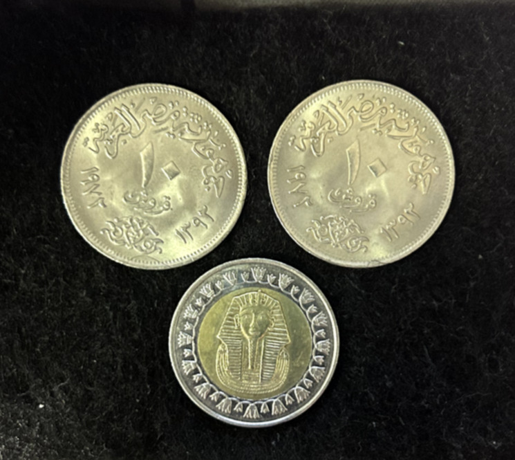 Read more about the article Egypt 1972 – 2008 Set of 3 Coins 10 piastres  1 pound