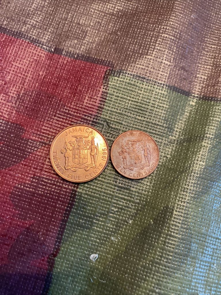 Read more about the article 1995 Jamaica 25 Cent  2003 10 Cents- 2  Coins