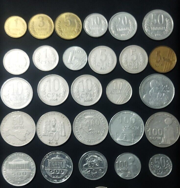 Read more about the article Hard to find Uzbekistan Coins Lot 1994-2018. World rare coins