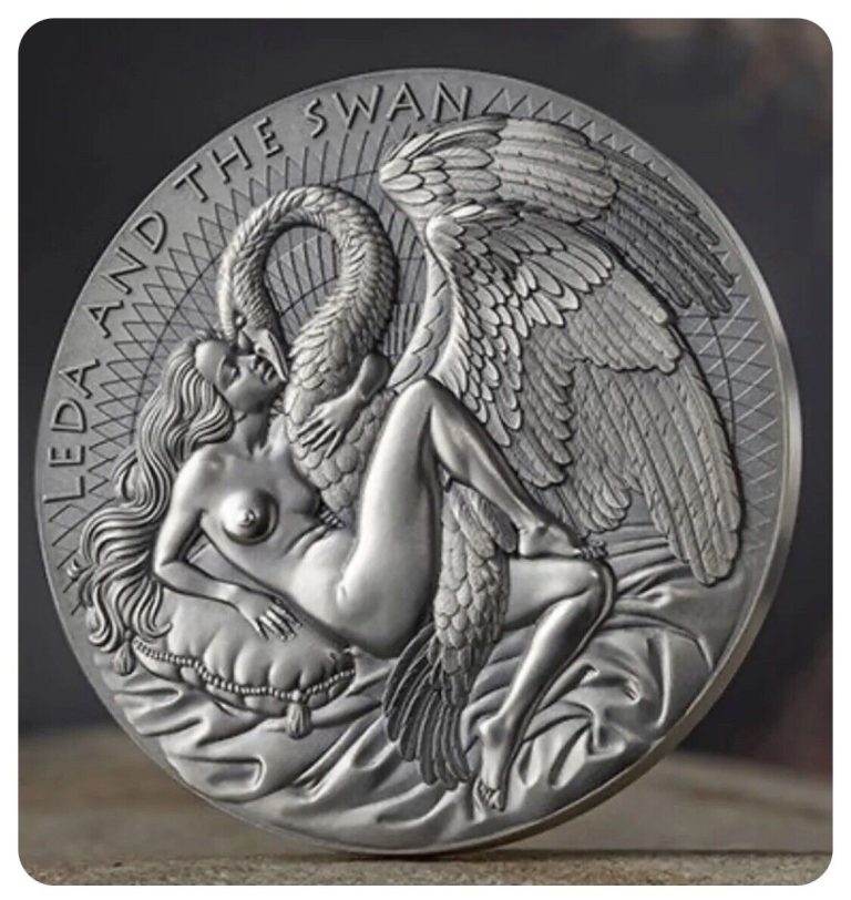 Read more about the article Leda And The Swan Celestial Beauty 2 oz Silver 2000 Francs Cameroon 2023 PRESALE