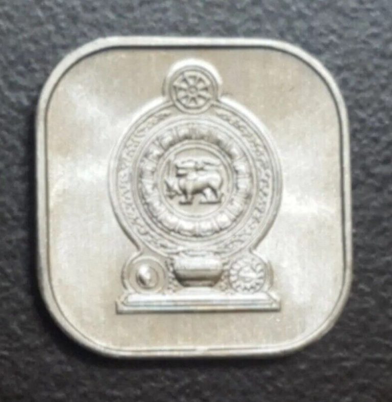 Read more about the article 1978 SRI LANKA 5 CENTS UNC SQUARE SHAPE COIN KM 139a