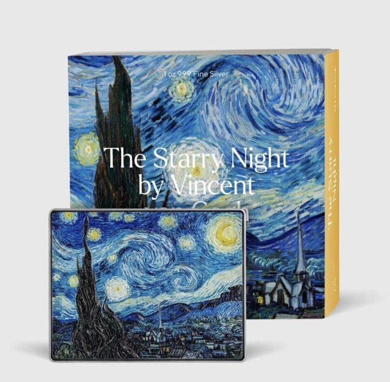 Read more about the article 2023 Chad The Starry Night by Vincent van Gogh 1oz Silver HRC with 14 oz Copper