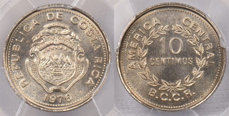 Read more about the article Costa Rica 1976 BCCR 10 Centimos PCGS MS 67 PI0006 combine shipping