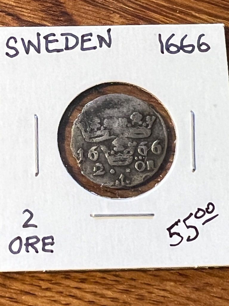 Read more about the article Sweden 2 Ore 1666..NICE CIRCULATED COIN