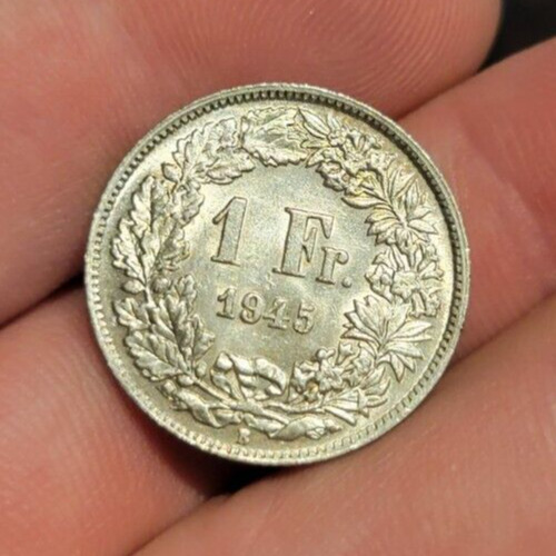 Read more about the article High Grade 1945 Switzerland 1 Franc WWII SILVER Coin