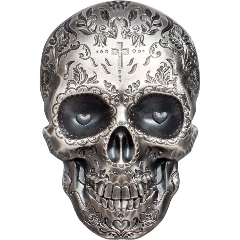 Read more about the article LA CATRINA SKULL – 1 oz Silver Coin in Box + COA 2018 Palau $5 – DAY OF THE DEAD