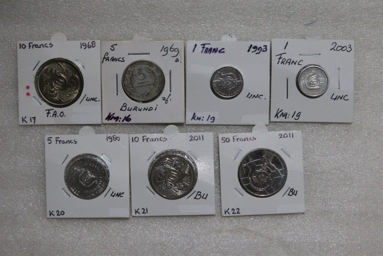 Read more about the article BURUNDI – 7 OLD COINS LOT B49 #1299