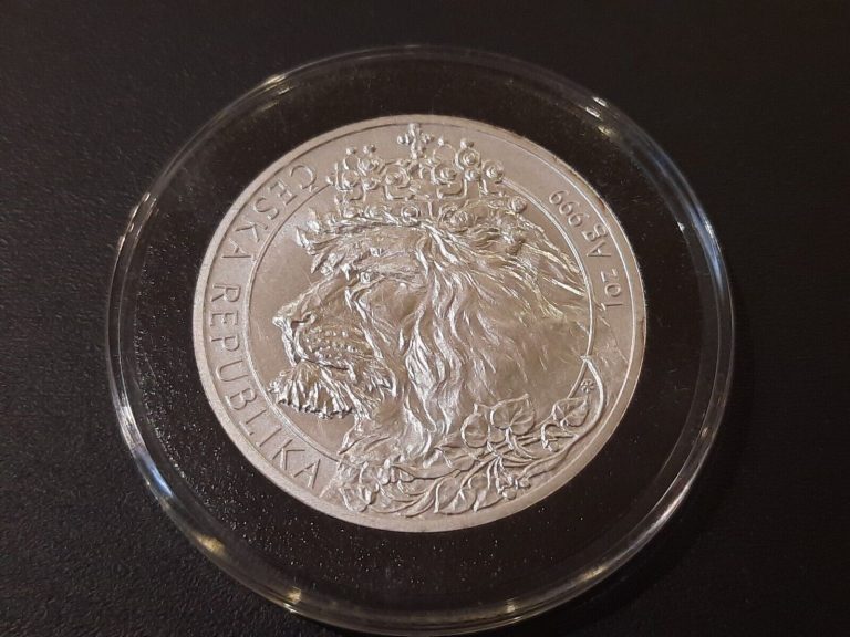 Read more about the article 2021 Niue Czech Republic Lion 0.999 1 oz Silver BU Coin in Capsule