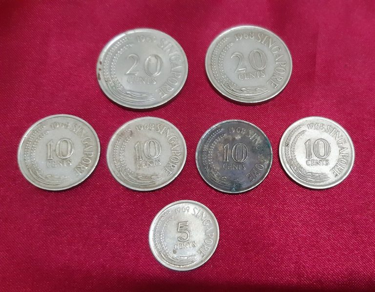 Read more about the article SINGAPORE 1968/1969 Collectible 20c  10c  5c Coins