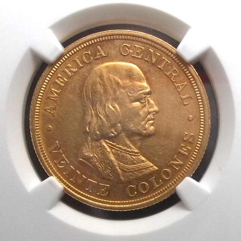 Read more about the article COSTA RICA – 1897 – 20 COLONES GOLD – NGC MS61 -MINTED AT PHILADELPHIA MINT USA