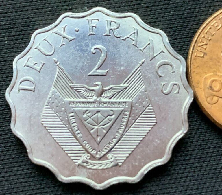 Read more about the article 1970 Rwanda 2 Francs Coin BU UNC FAO Issue  ( 1 year  5 Million Minted )  #K2146