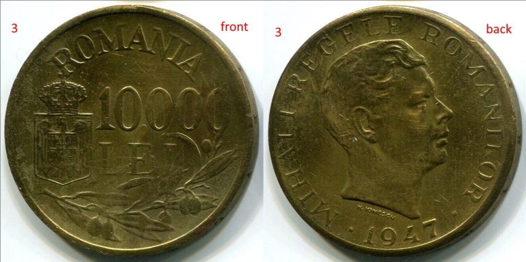 Read more about the article Romania C136 1947  10000 Lei KM#76  King Mihai I  scarce vintage coin