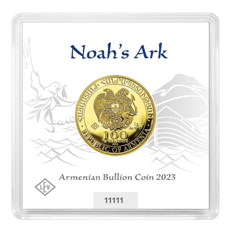 Read more about the article 2023 Armenia 1 gram Gold Noah’s Ark 100 Drams Coin BU