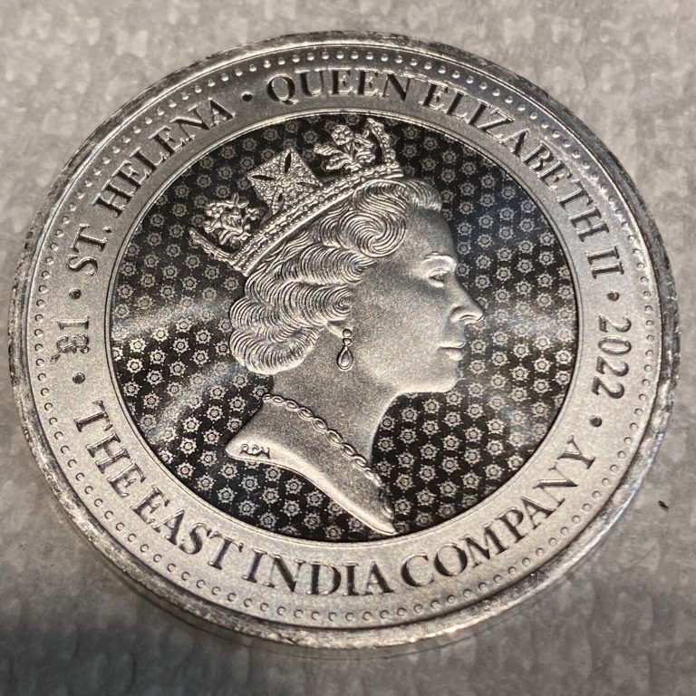 Read more about the article 2022 Guinea St. Helena The East India Company £1 1oz .999 Fine Silver Round