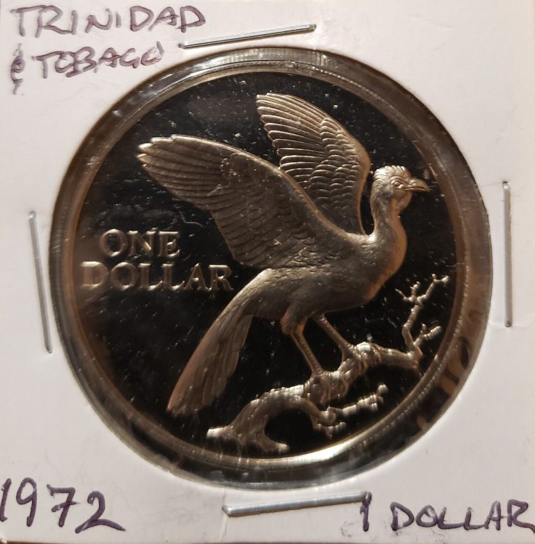 Read more about the article 1972 Trinidad and Tobago 1 dollar coin PROOF Cocrico bird Beautiful coin
