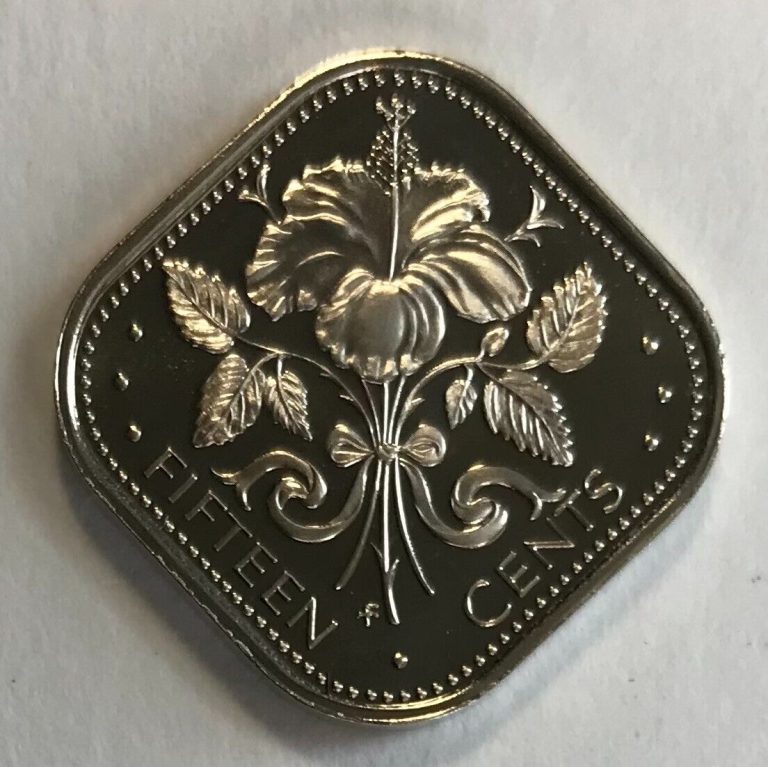 Read more about the article Bahamas 15 Cents 1974 – Hibiscus Flower (Hibiscus rosa-sinensis) – Proof