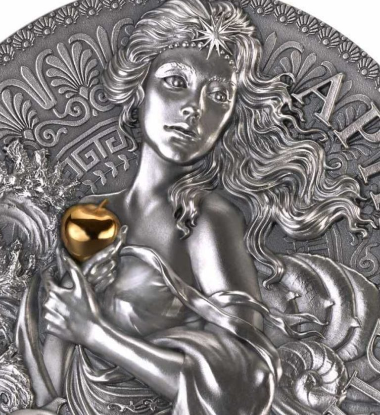 Read more about the article 2022 Cameroon The Great Greek Mythology Aphrodite 2 oz Silver Coin