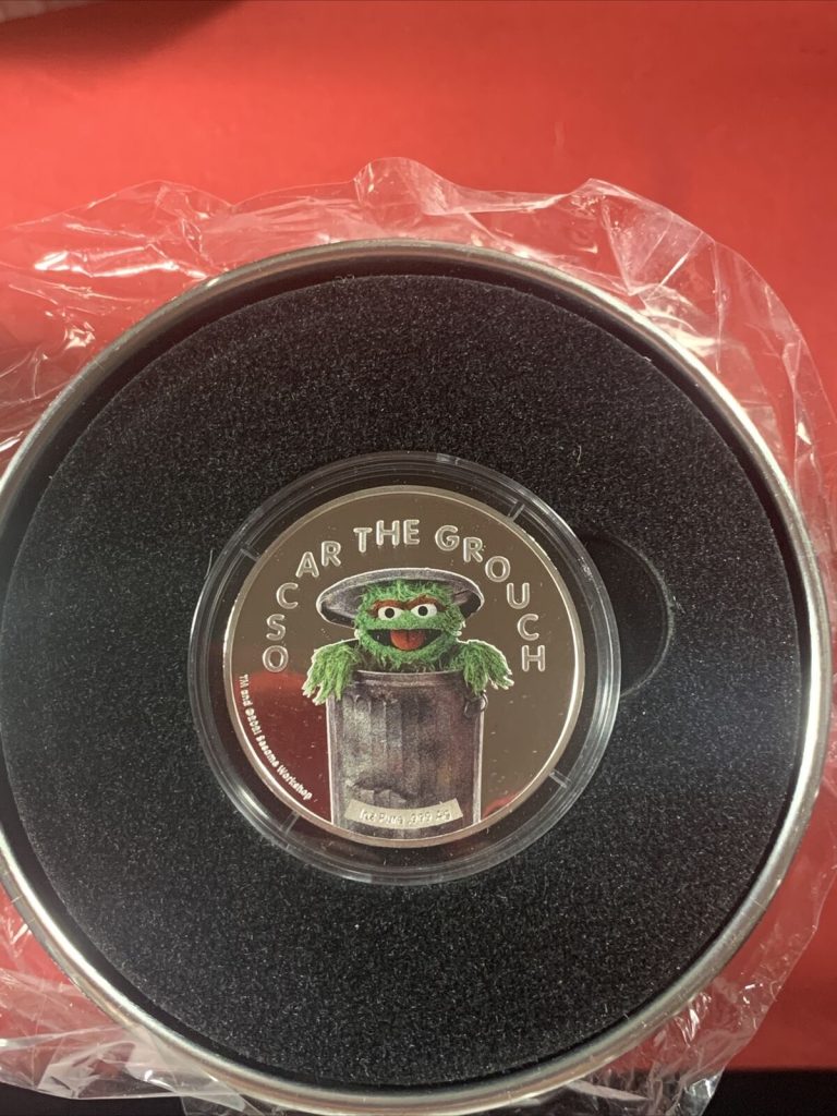 Read more about the article 2022 Samoa Sesame Street Oscar the Grouch 1 oz Silver Proof Coin Trash Can OGP