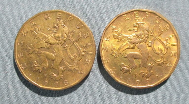 Read more about the article 1998 and 1999 Czech Republic – (2) 20 Korun coins