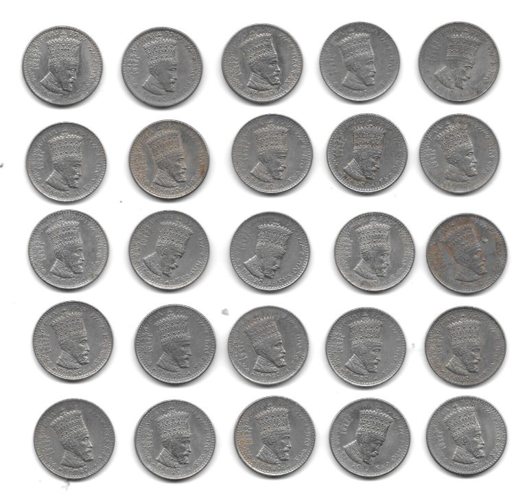 Read more about the article Ethiopia 25 Matonas 1923 EE 25 pcs OSA