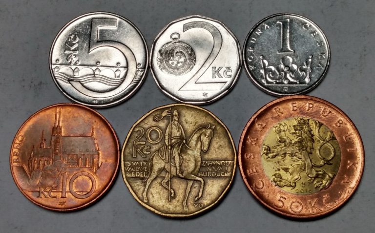 Read more about the article Lot of 6x Coins of Czech Republic – from 1 to 50 Korun – 1999-2018