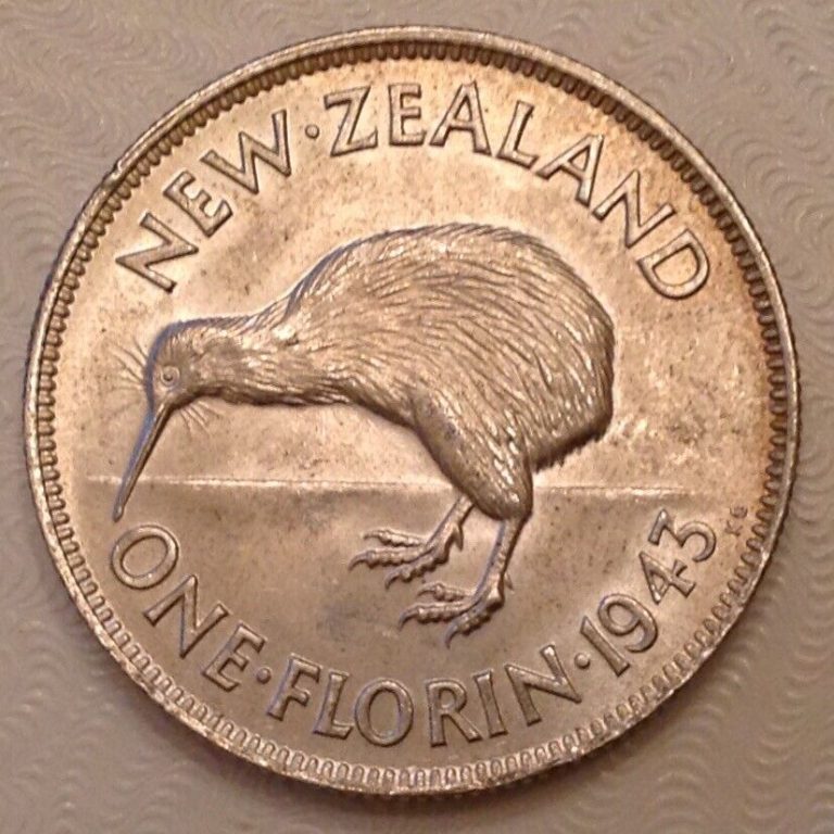Read more about the article 1943 New Zealand George VI Silver Florin Unc Uncirculated