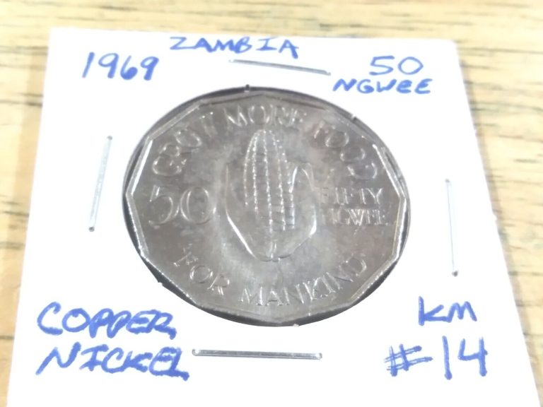 Read more about the article World Coin  Zambia  1969  50 Ngwee  Carded  AU Condition  Nice Coin