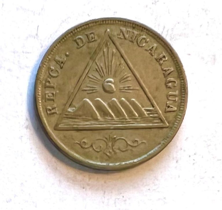 Read more about the article Nicaragua  1899 Very Fine+ 5 Centavos One Year Type  Free USA Shipping