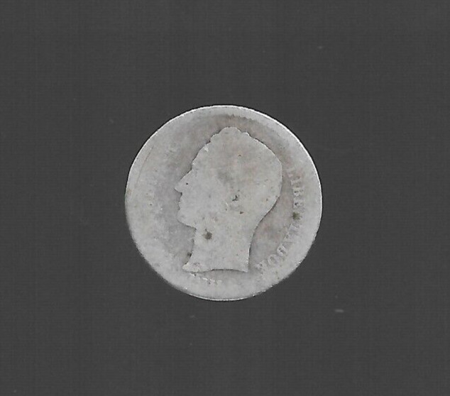 Read more about the article 1936 VENEZUELA Silver Coin 1/4 BOLIVAR – circulated – ABOUT THE SIZE OF A DIME